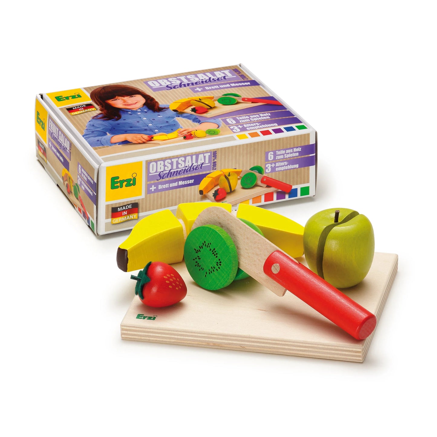 Erzi fruit salad cutting play food set