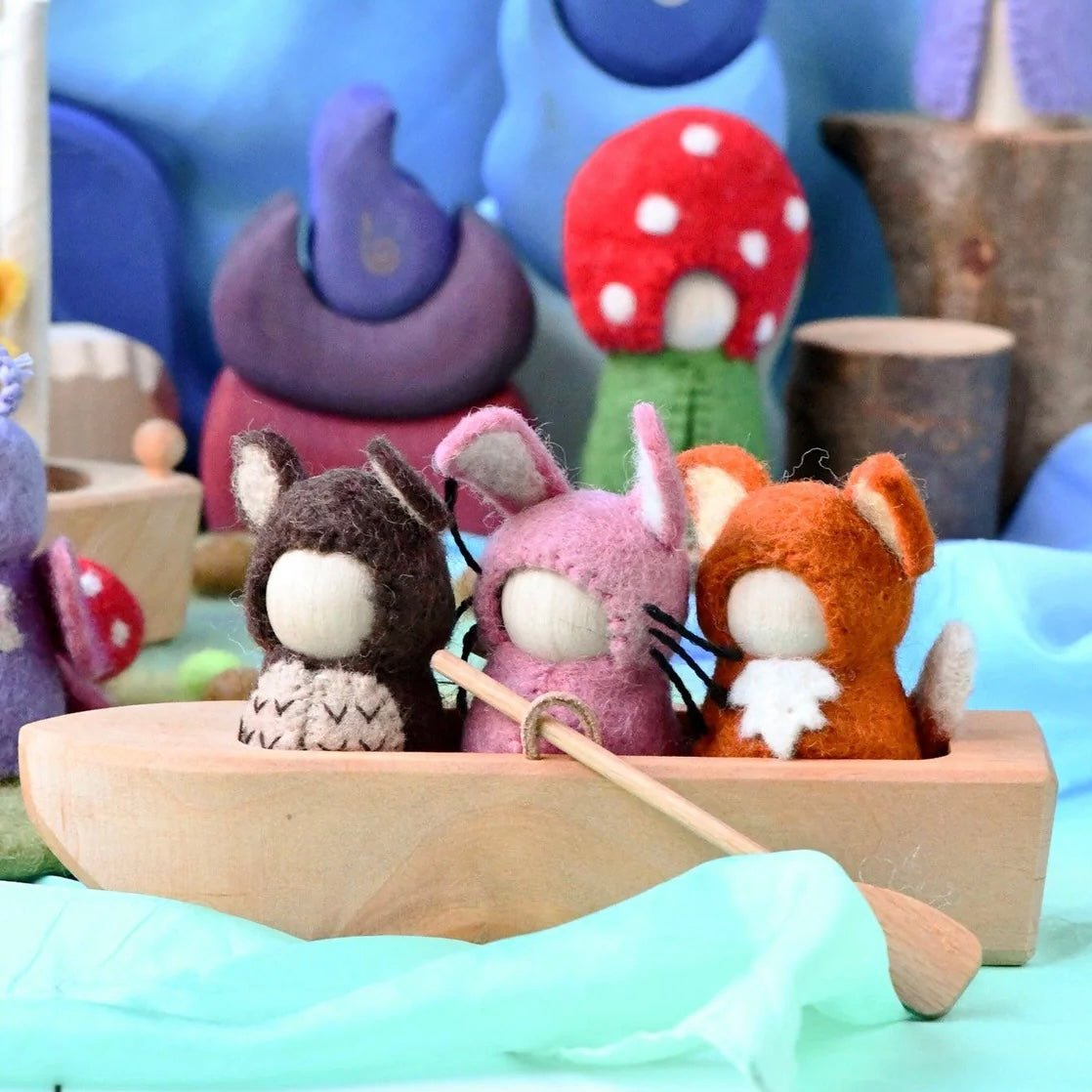 Woodlands Peg Dolls - Rabbit, Fox, Bear