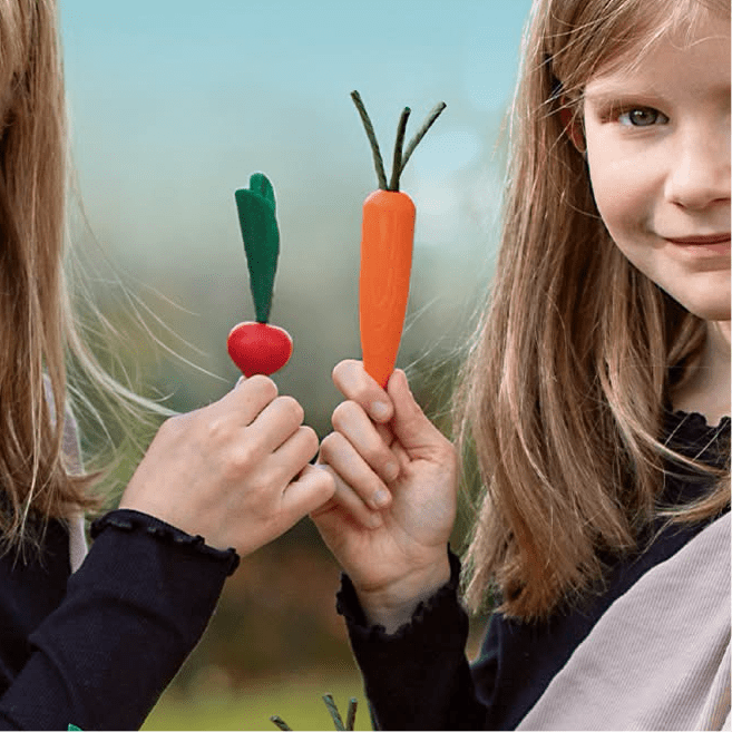 Erzi wooden carrot and radish