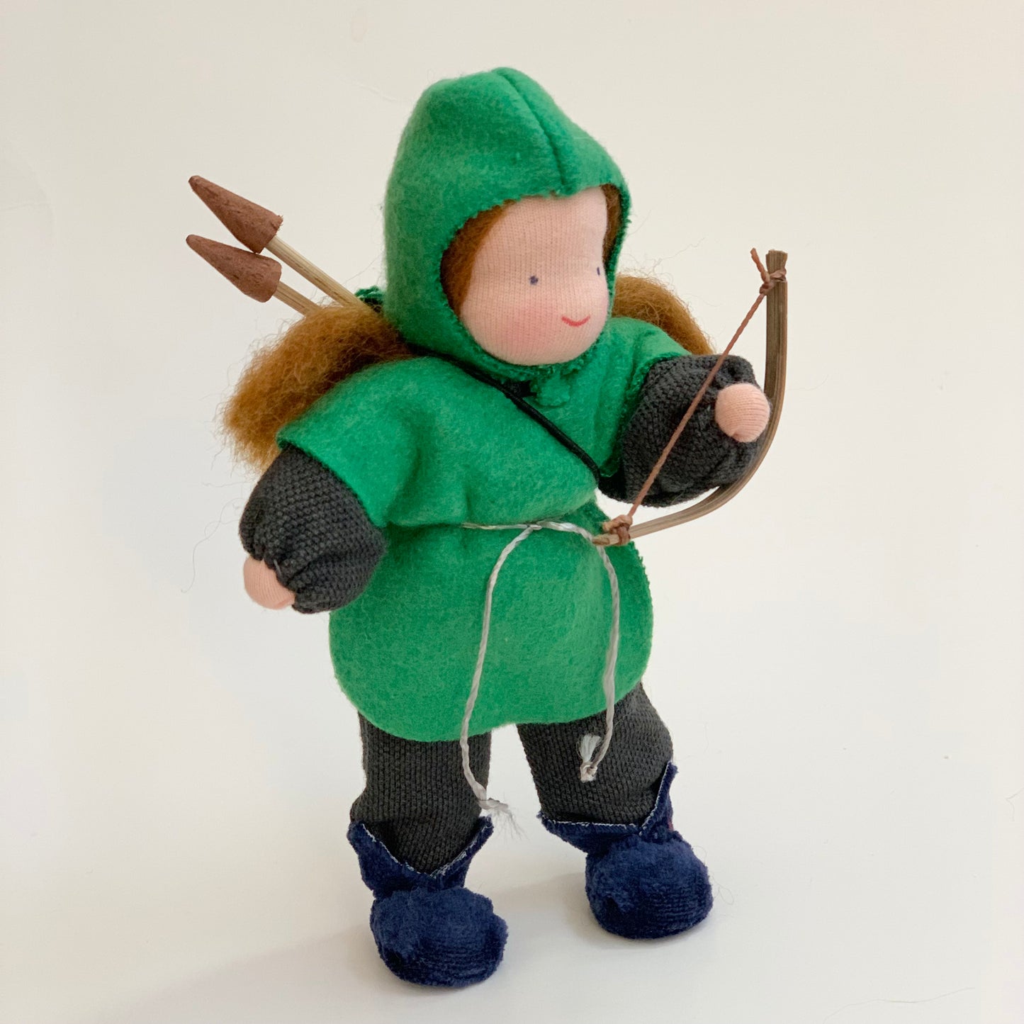 handmade evi waldorf dolls green knight archer