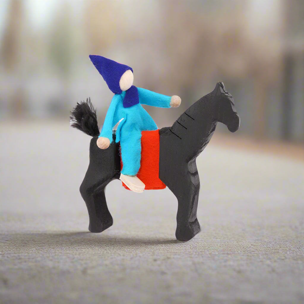 magic wood miniature horse and elf rider