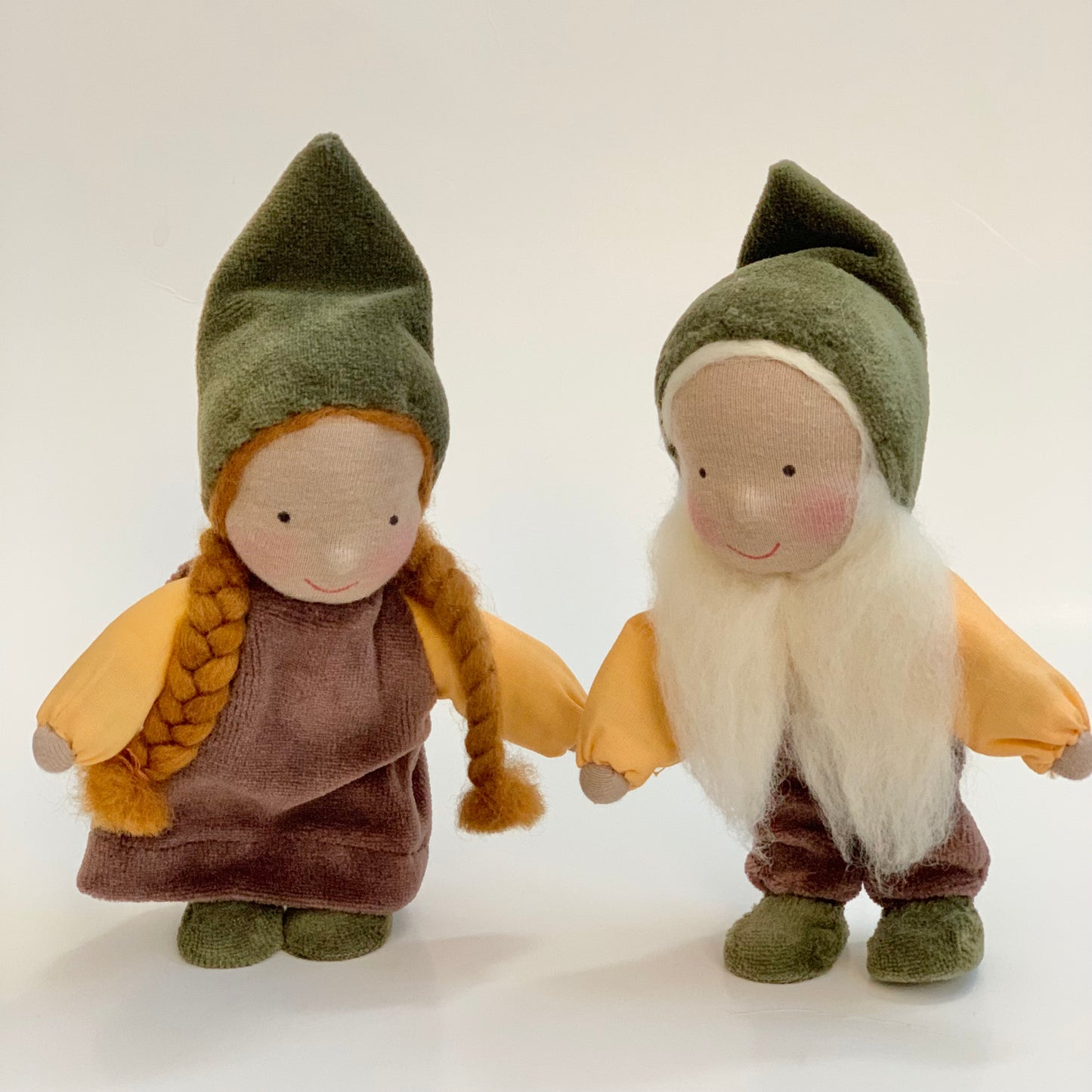 handmade evi waldorf woodland gnome dolls