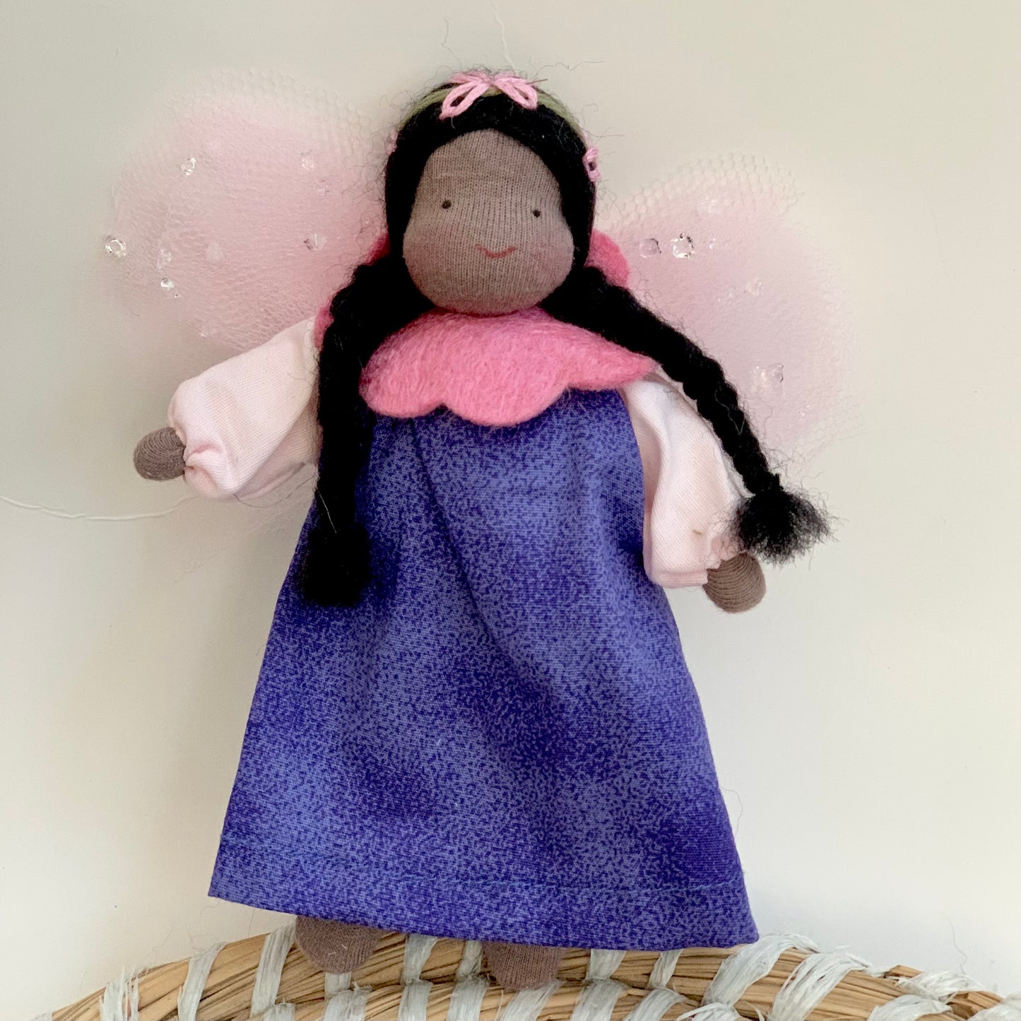 evi black garden fairy waldorf dollhouse doll