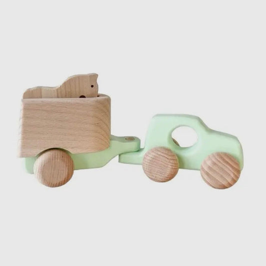 Wooden Car and Horse