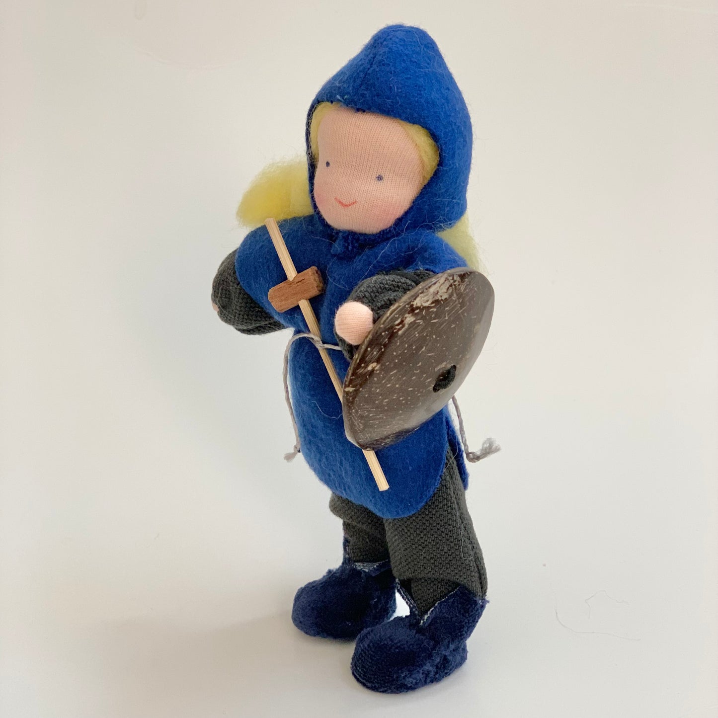 handmade evi waldorf doll blue knight