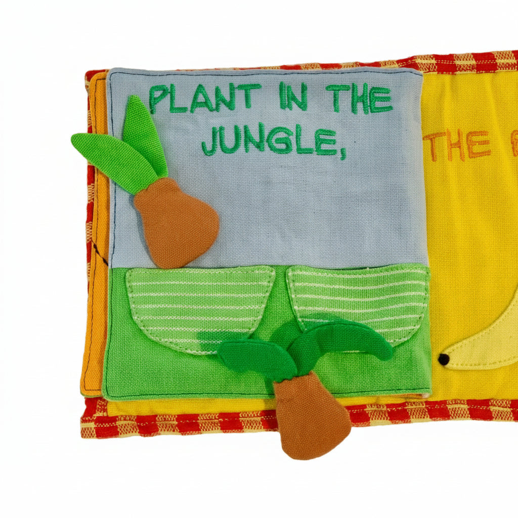 mr ellie pooh save the elephants fabric book page with removable potatoes