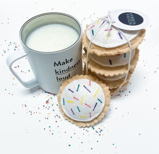 Handmade felt sprinkle cookies Play food