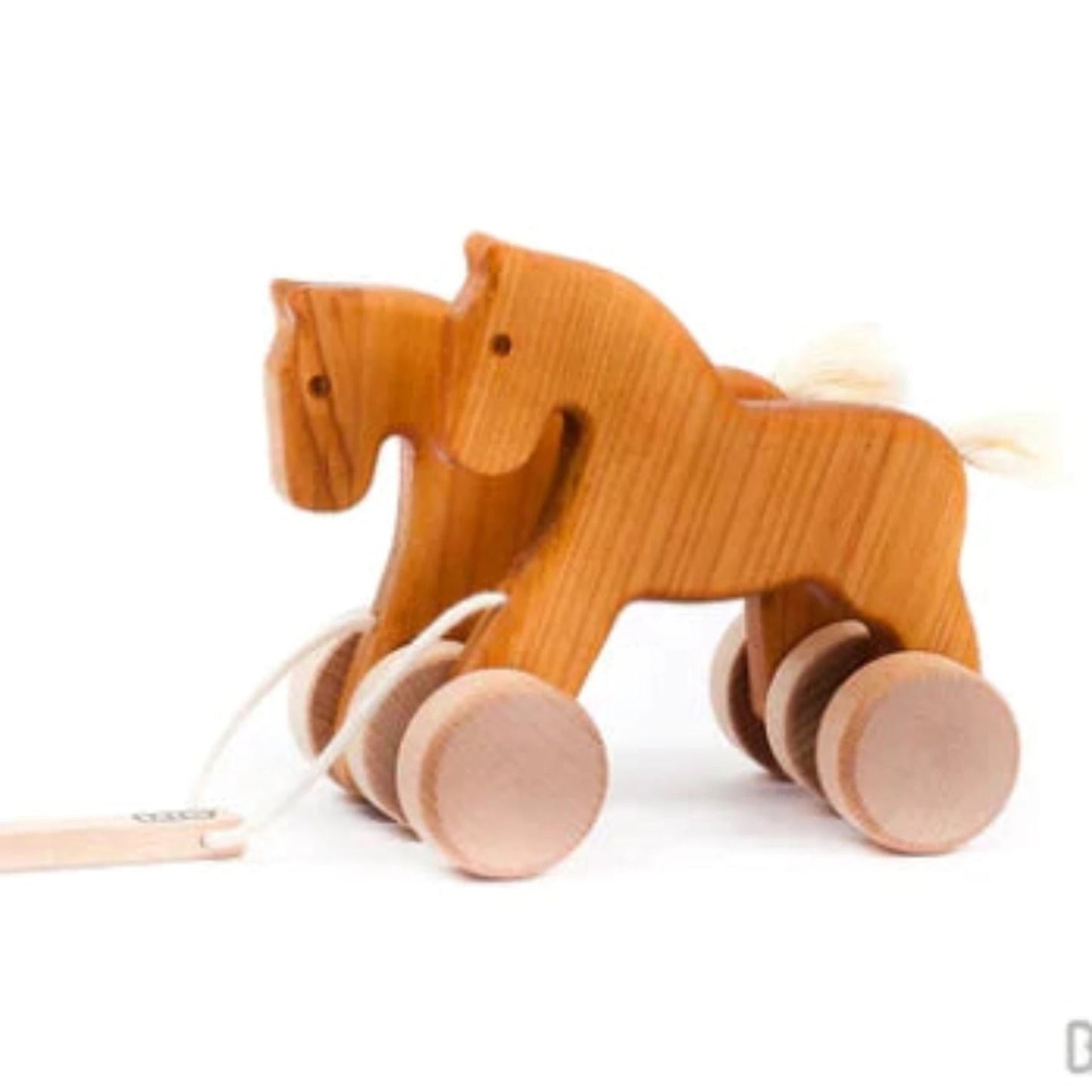 Bajo galloping horses toddler wood pull toy