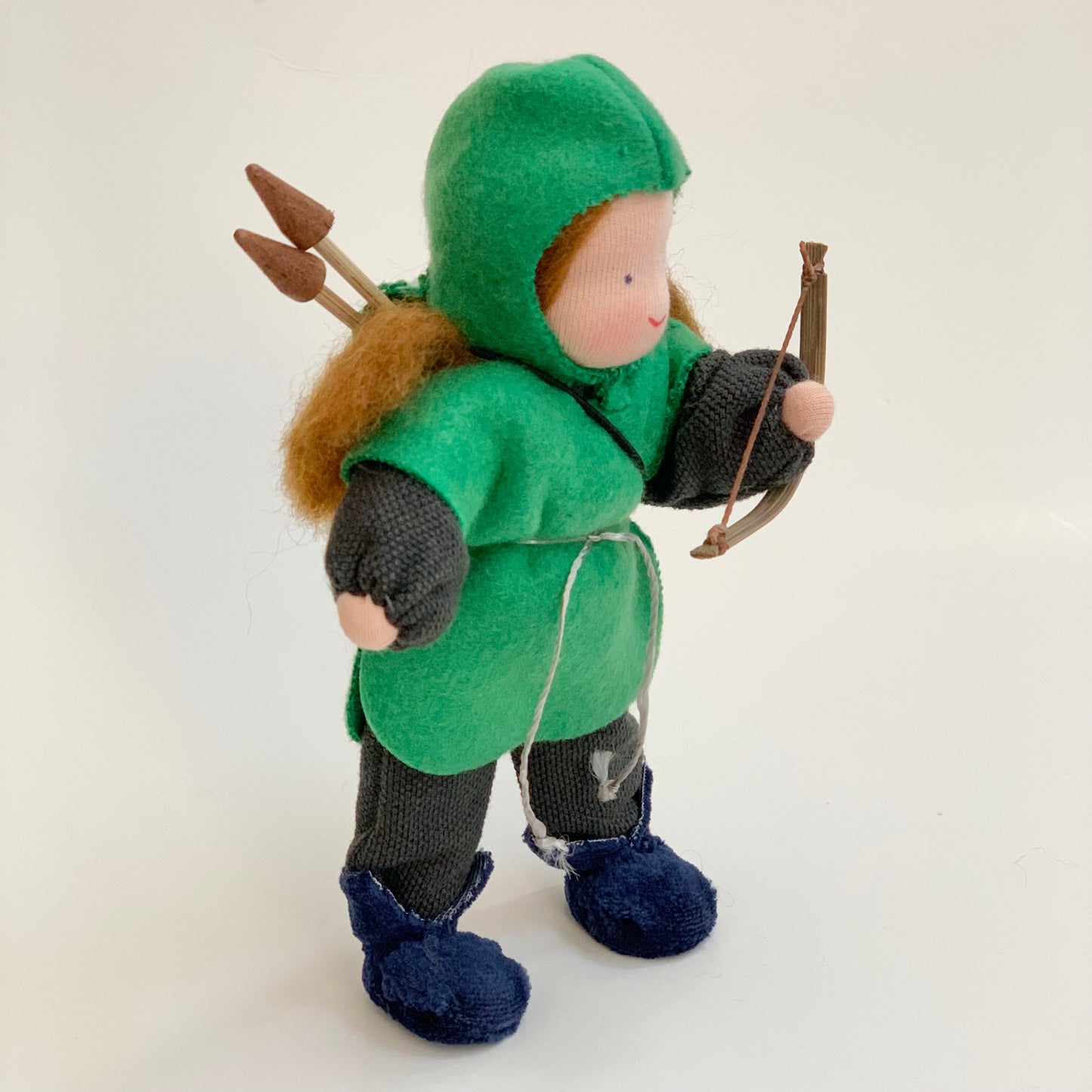 evi waldorf doll green archer knight small world figure