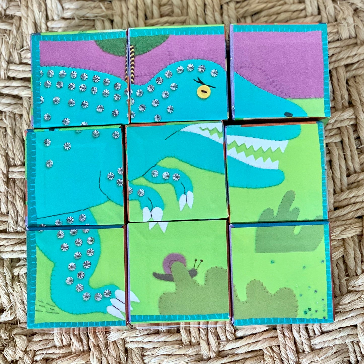 t-rex dinosaur puzzle blocks toy