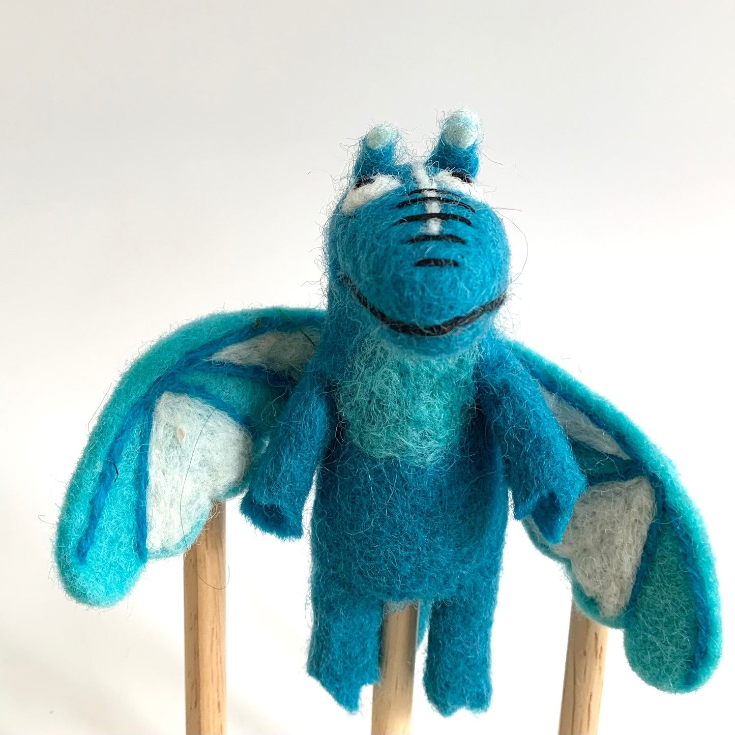 Handmade Felted Dragon Finger Puppet