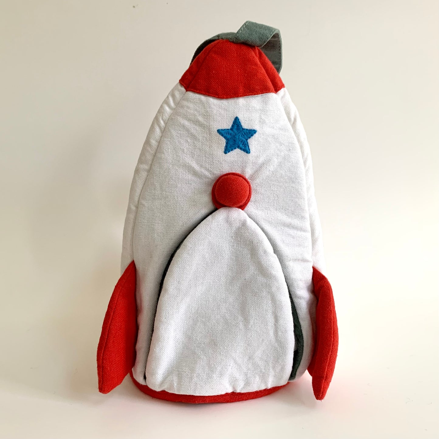 Handmade rocket ship toy