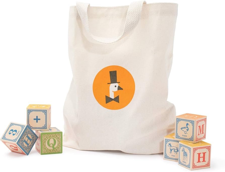 uncle goose alphabet blacks with bag