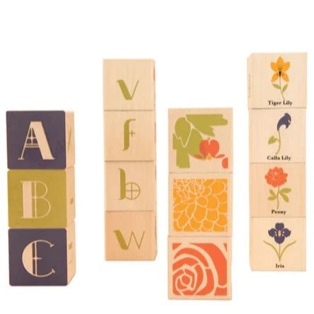 uncle goose flower abc blocks
