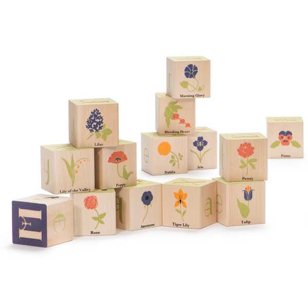 uncle goose flower wooden block toys
