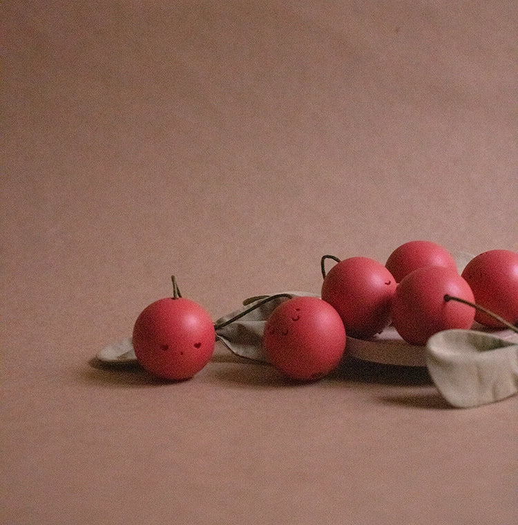 Wooden play food cherry game