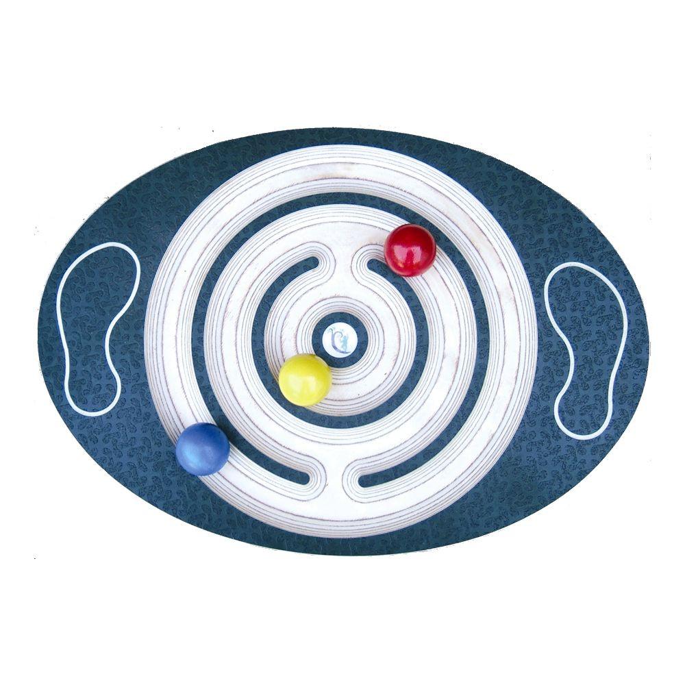 Wooden Labyrinth Balance Board Junior with balls and a maze