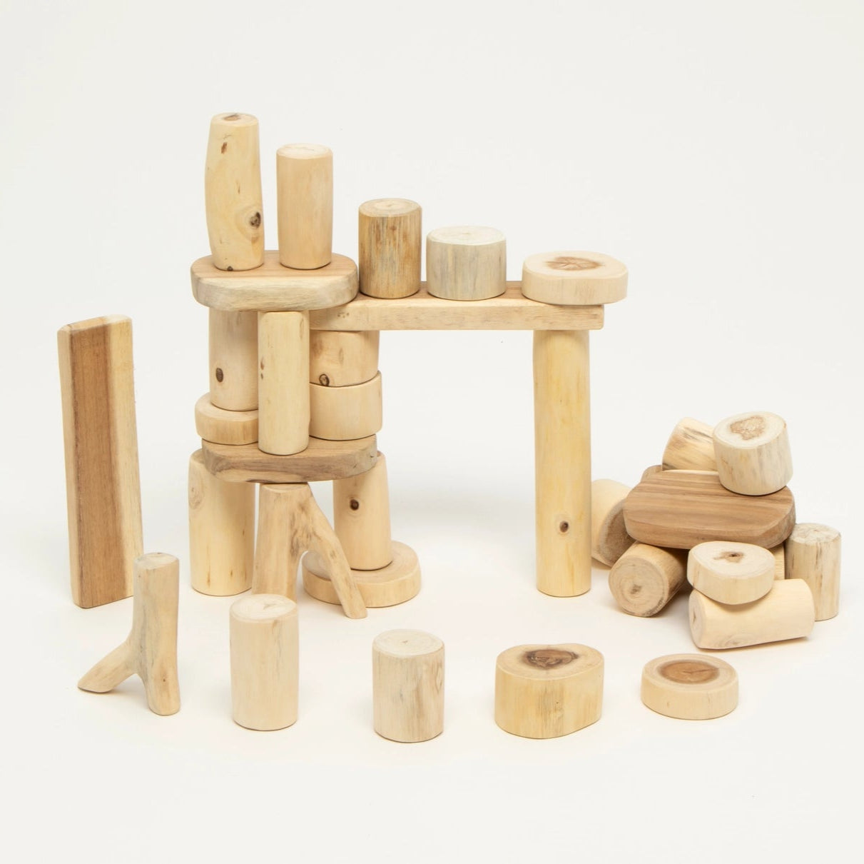 Barkless Tree Blocks Set