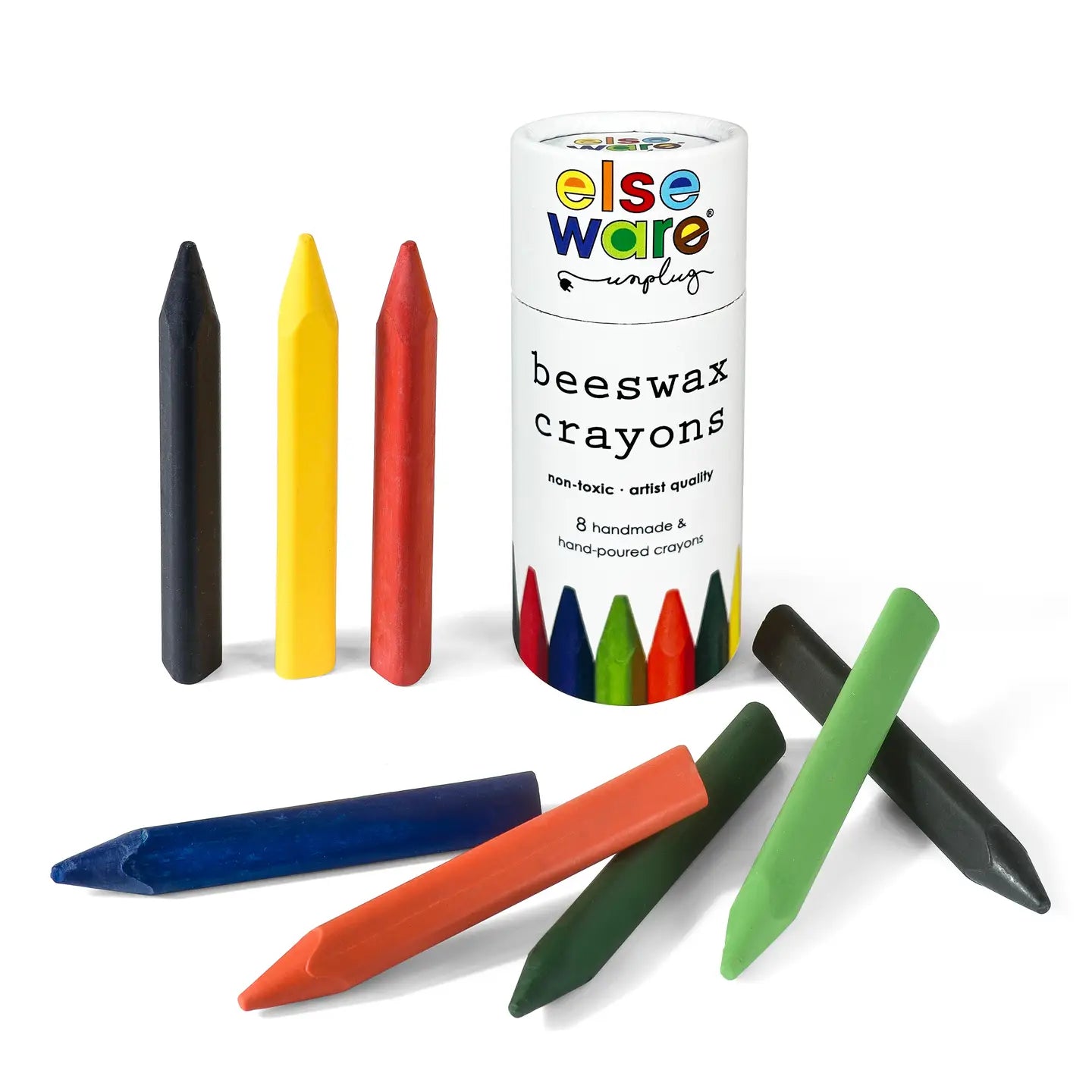 elseware unplug eco kids beeswax crayons in a container