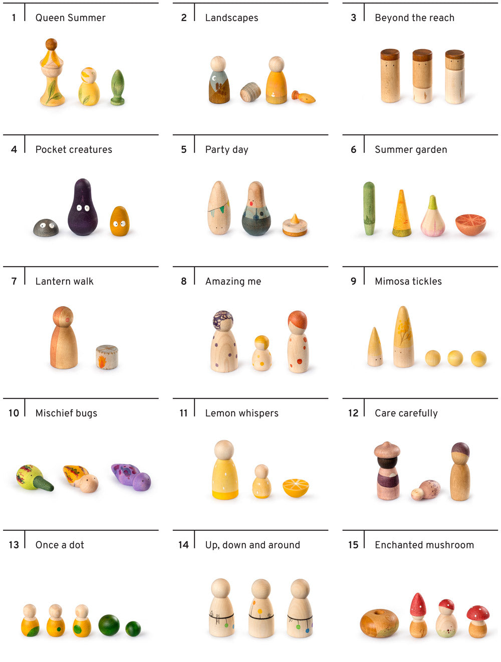 Grapat lucky lucky mystery possibilities of surprise wooden peg people nins