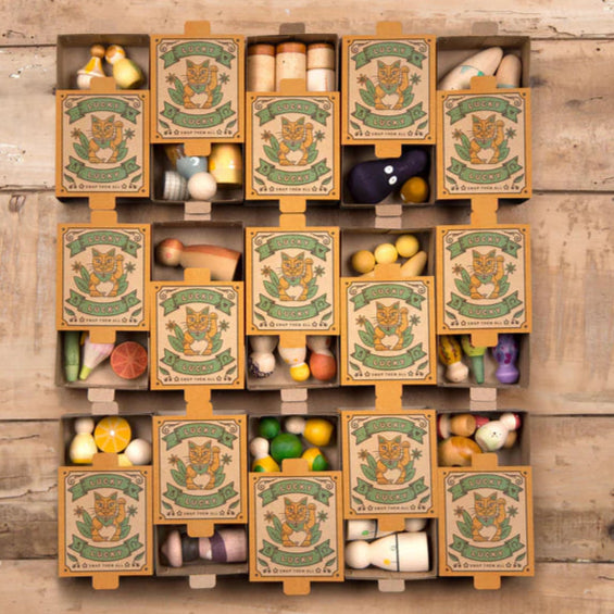 grapat wooden lucky peg doll nins and loose parts toys mystery boxes