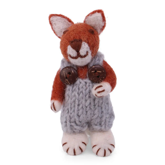 gry and sif handmade felt baby boy fox dollhouse toy