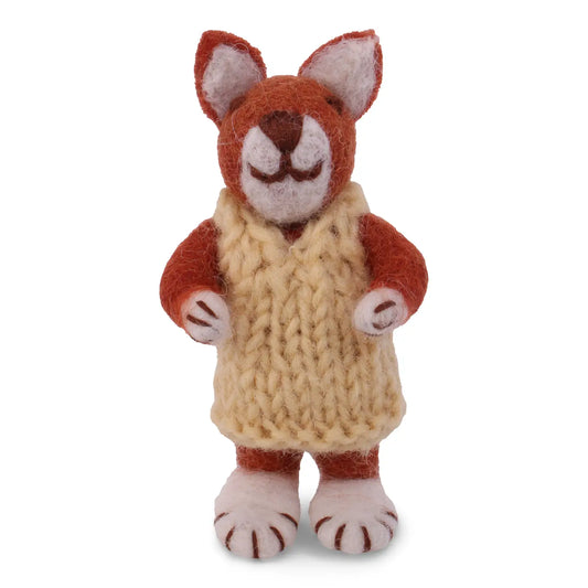 gry and sif baby girl felt fox dollhouse doll
