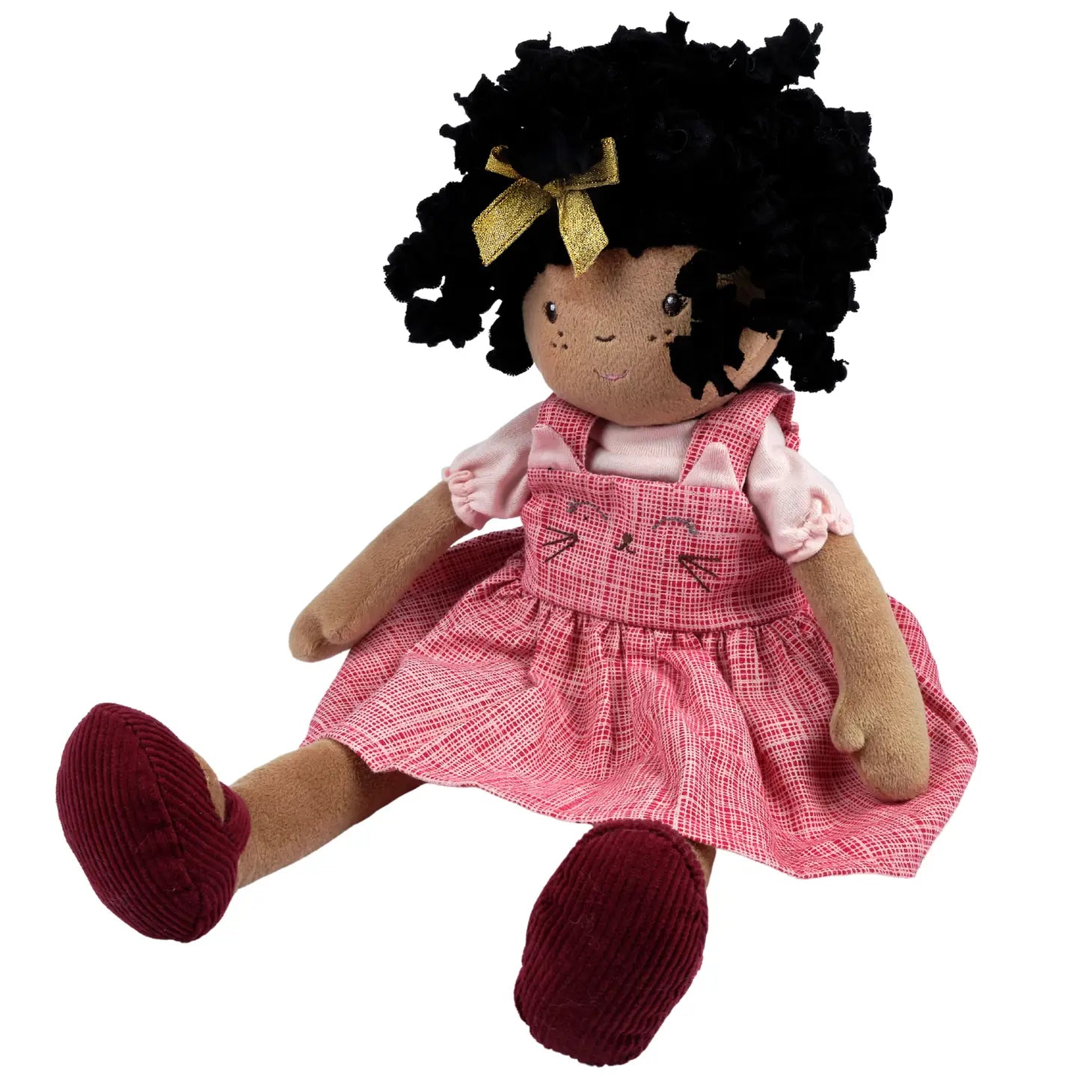 handmade african american black waldorf doll