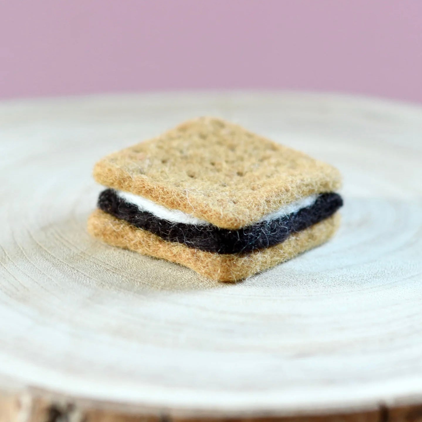 Needle-felted Play Food S'more