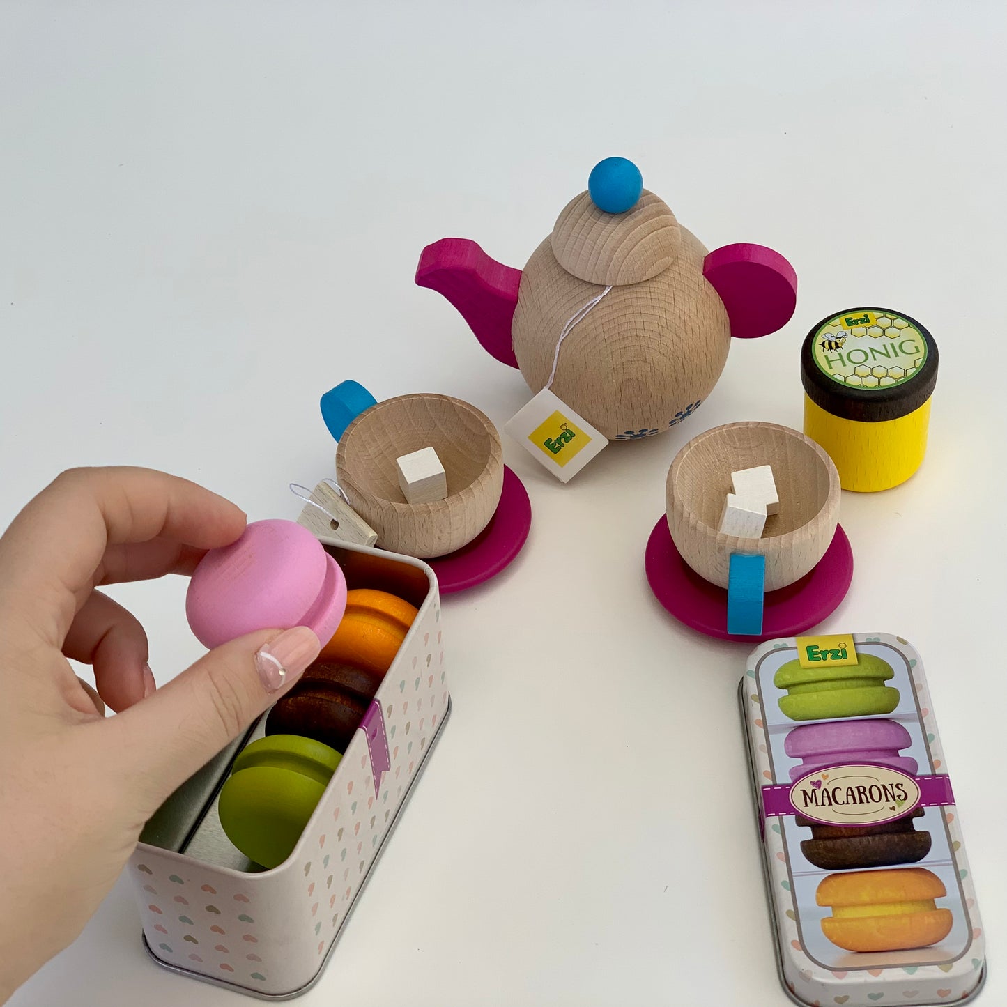 erzi wooden play food macarons