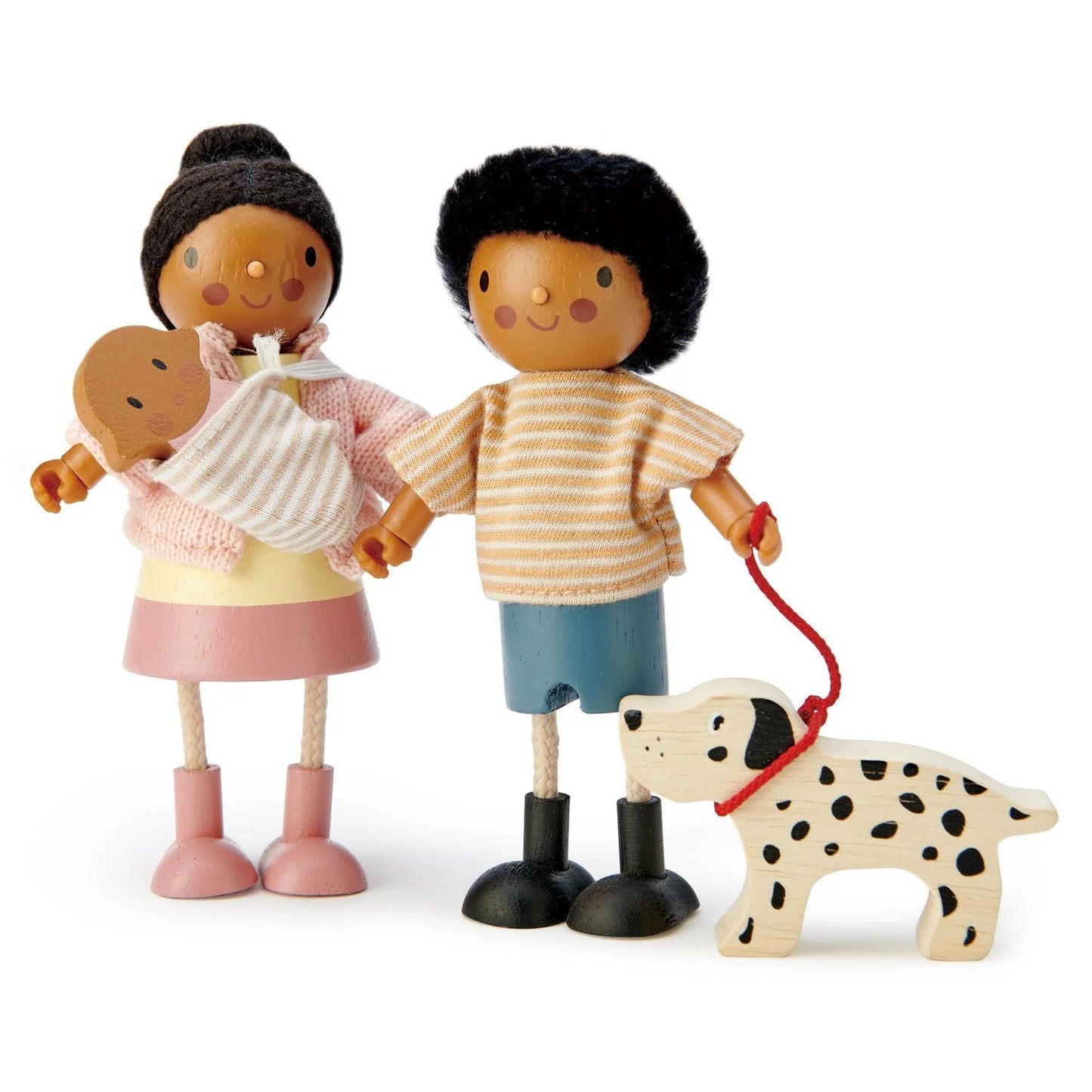 tender leaf toys black dollhouse doll dad