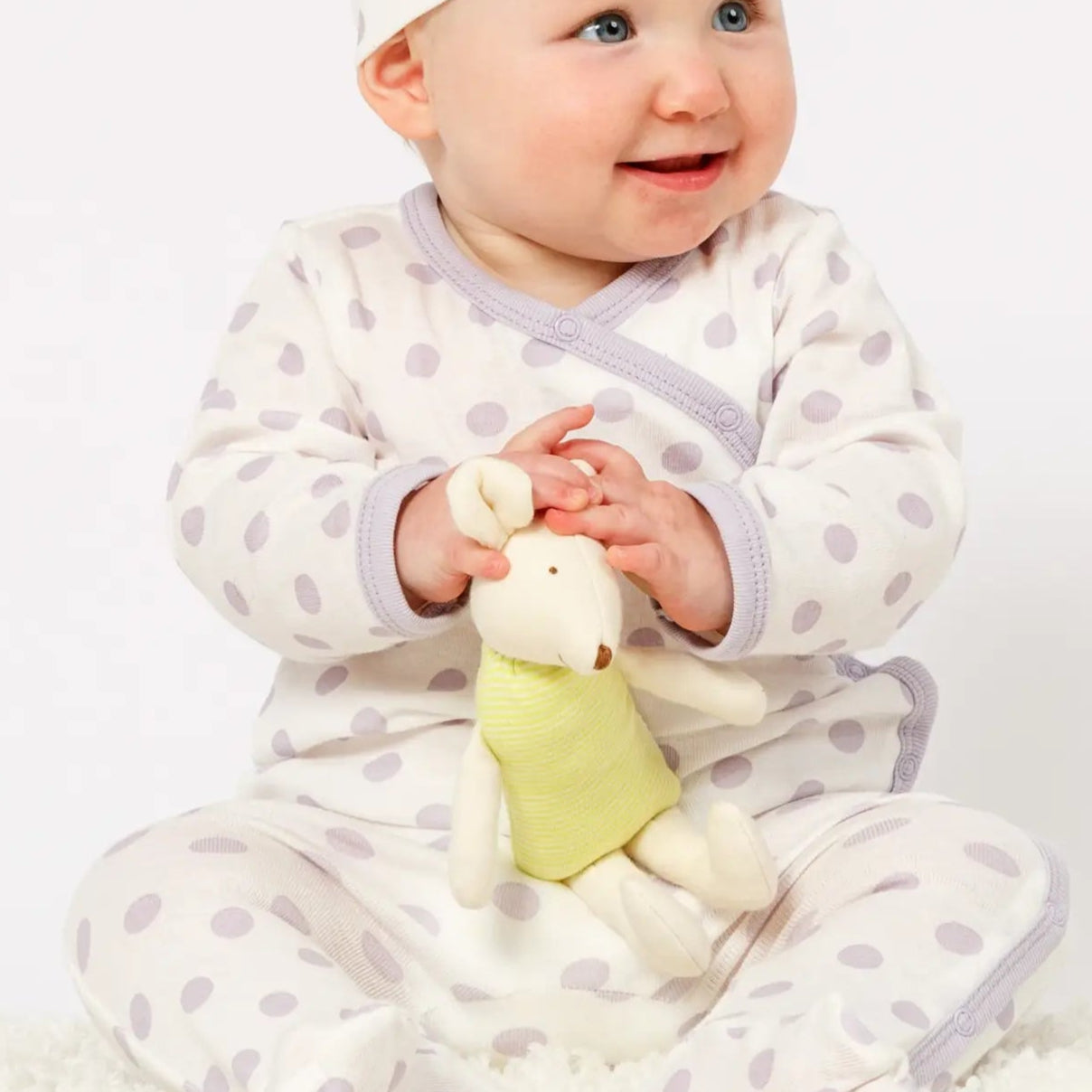 baby with under the nile organic toy stuffed mouse