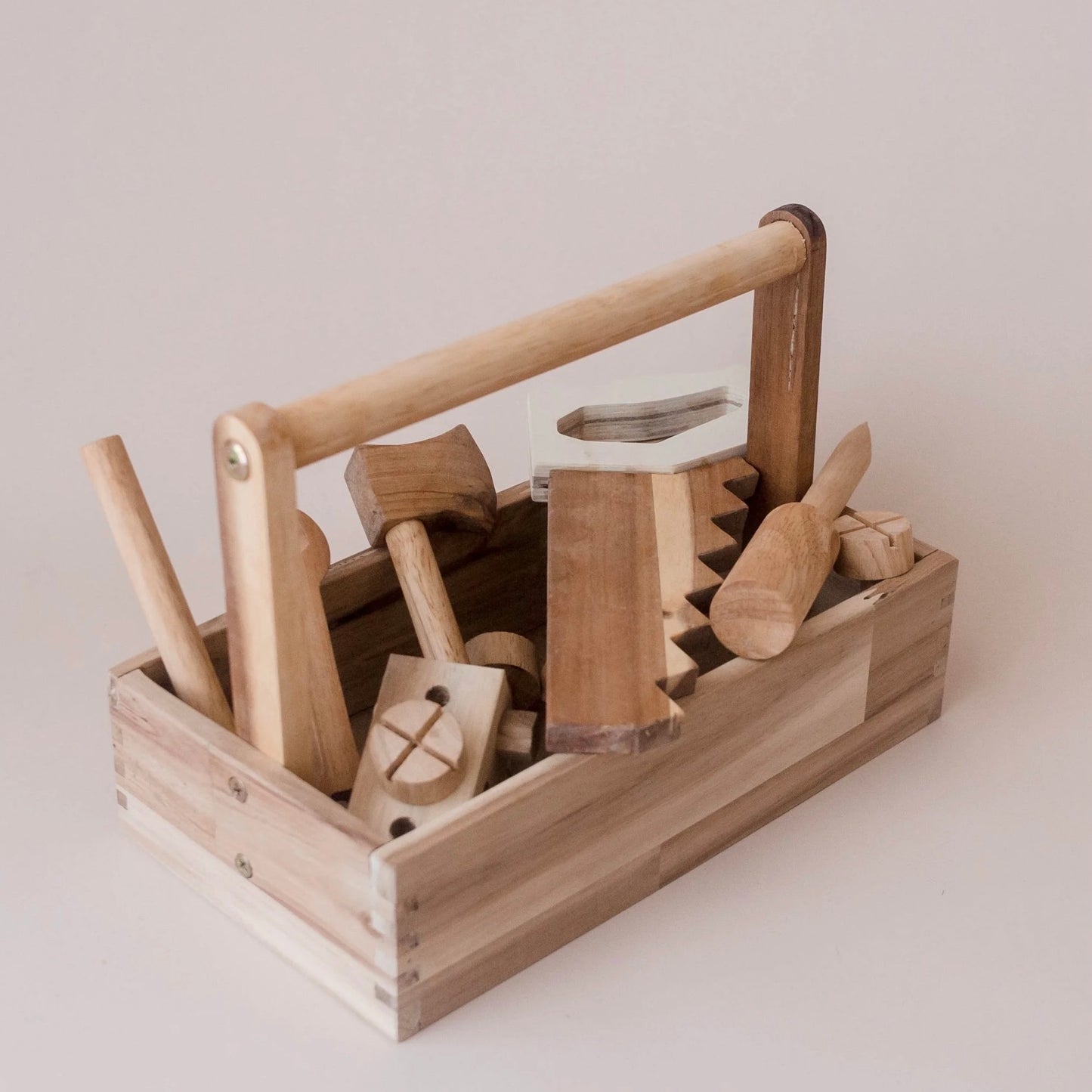 natural wood play tool set