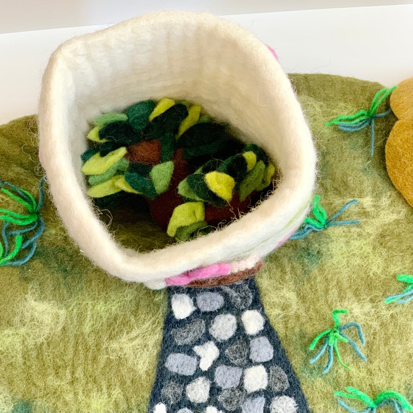fair trade hand felted fairy house 8