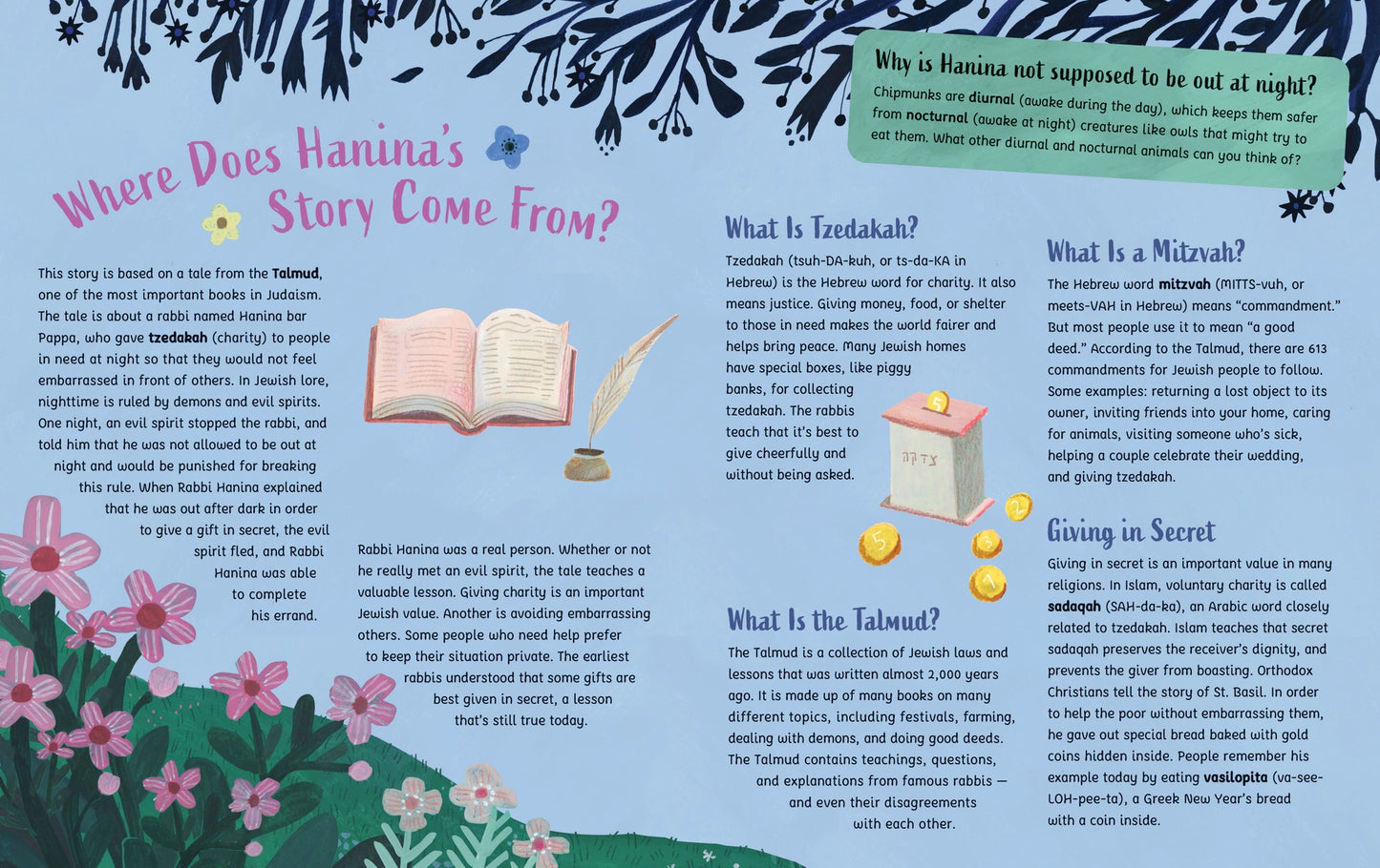 The Midnight Mitzvah children's book illustration of educational Jewish tradition