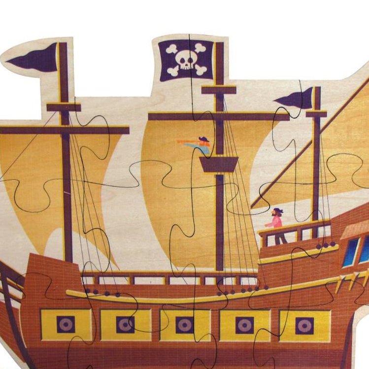 maple landmark wooden pirate ship puzzle toy