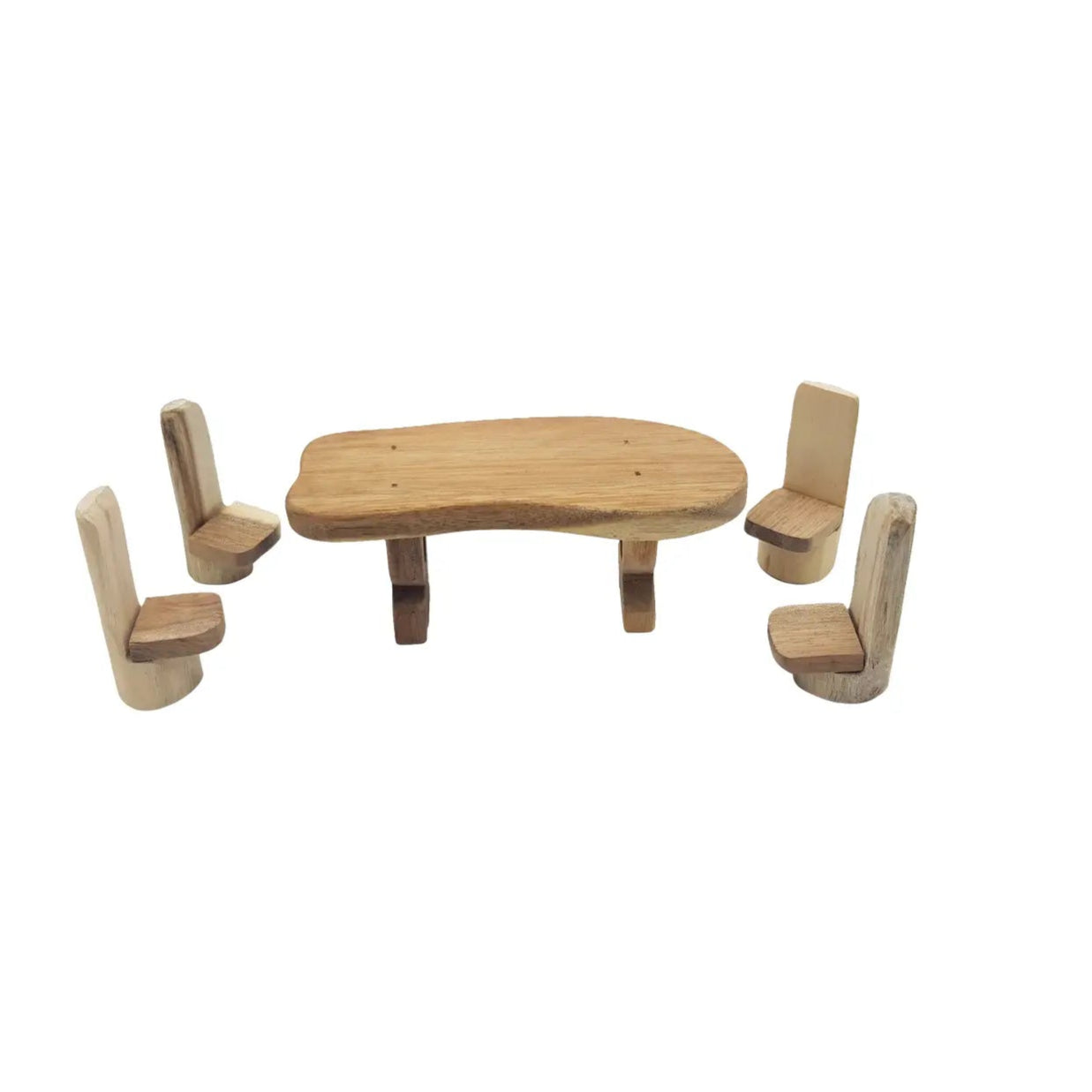 qtoys wooden cottage dollhouse dining table and chairs furniture set