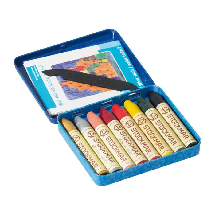 Stockmar 8 Beeswax Crayons in Tin - Supplemental Colors