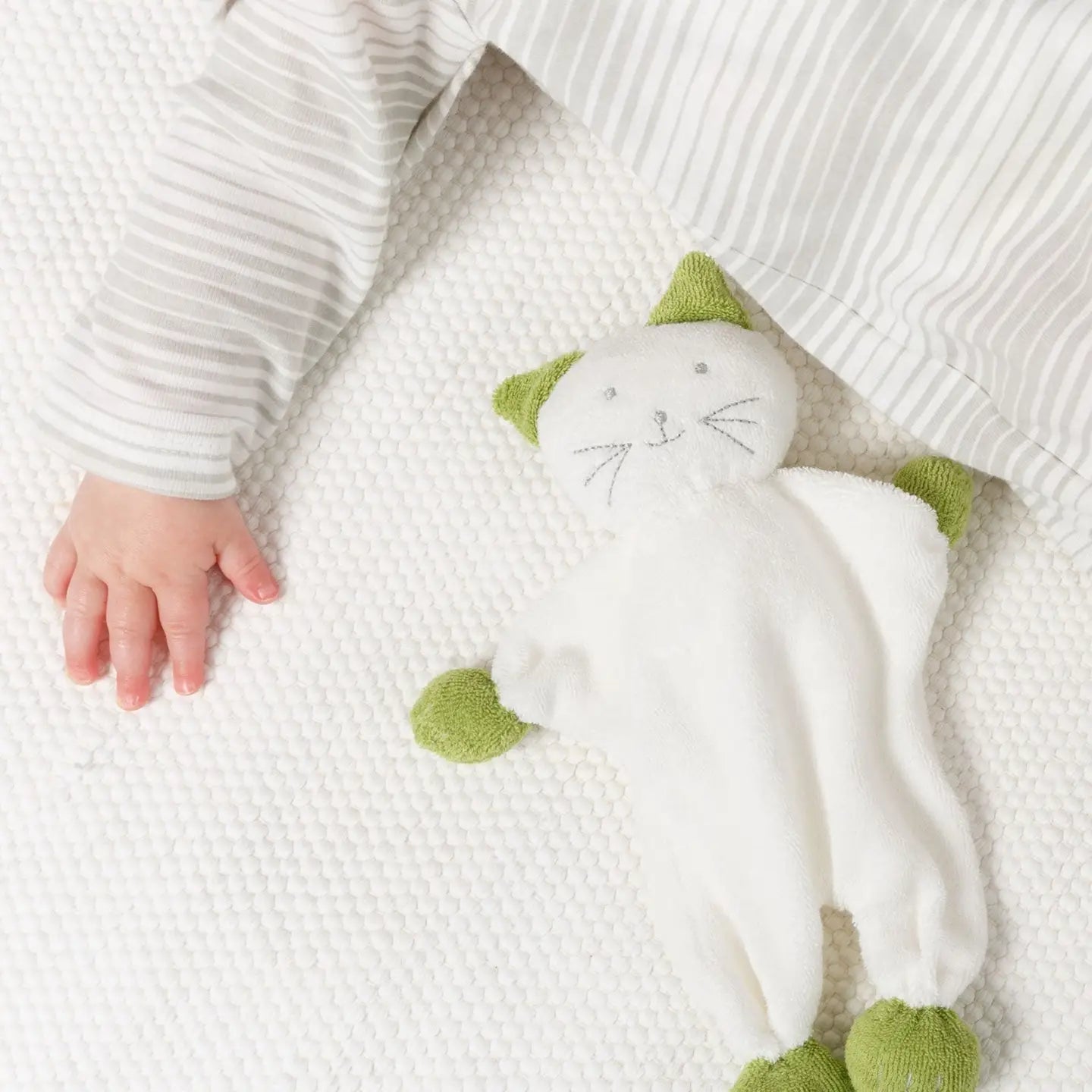 under the nile organic baby cat lovey toy