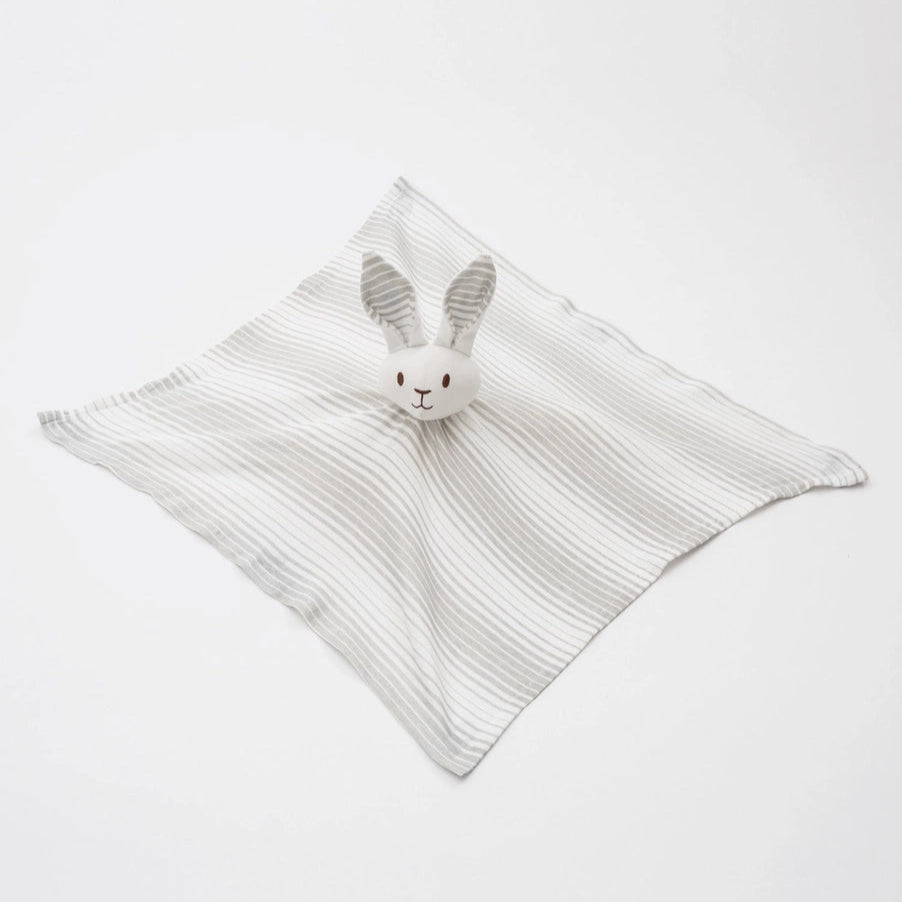 under the nile organic baby bunny blanket toy in gray ombre