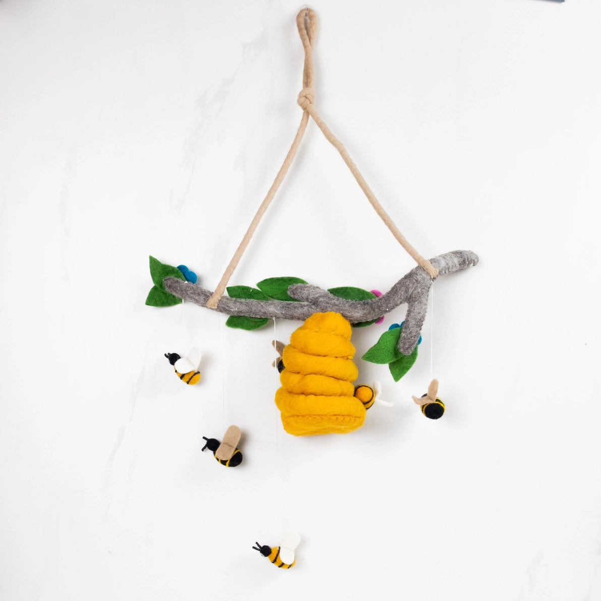 Handmade Bees and Beehive Baby Mobile