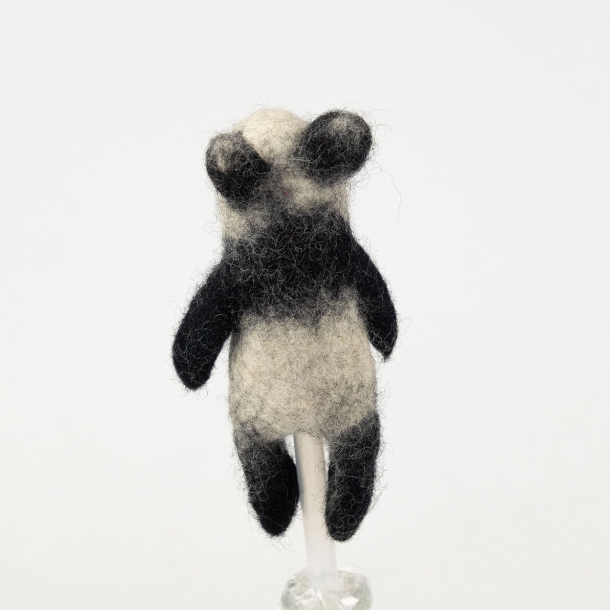 Back of Winding Road felt panda finger puppet toy
