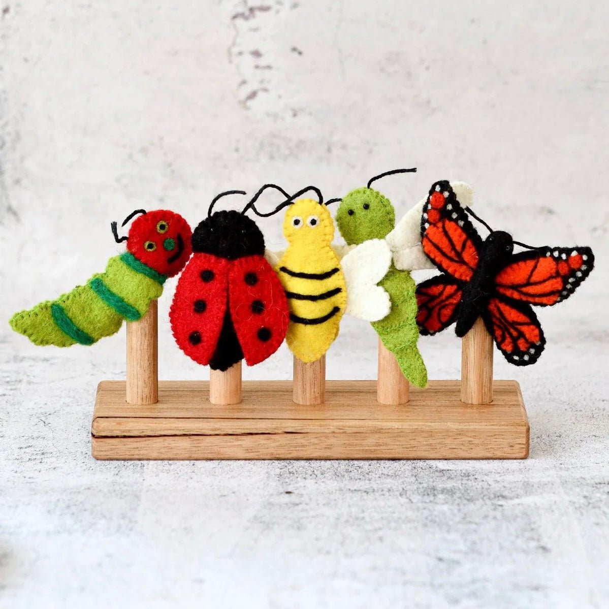 Felt bugs and insects finger puppets