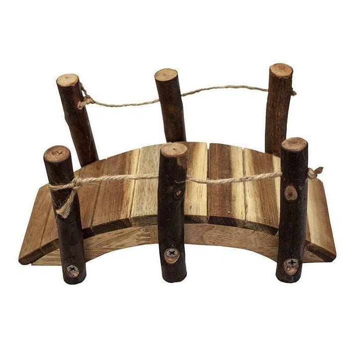 natural wooden toy bridge for small world play