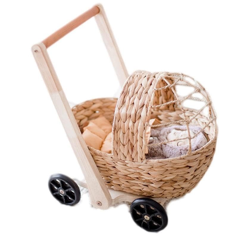 wicker doll pram baby walker