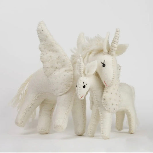 Handmade Felted Unicorn Plush