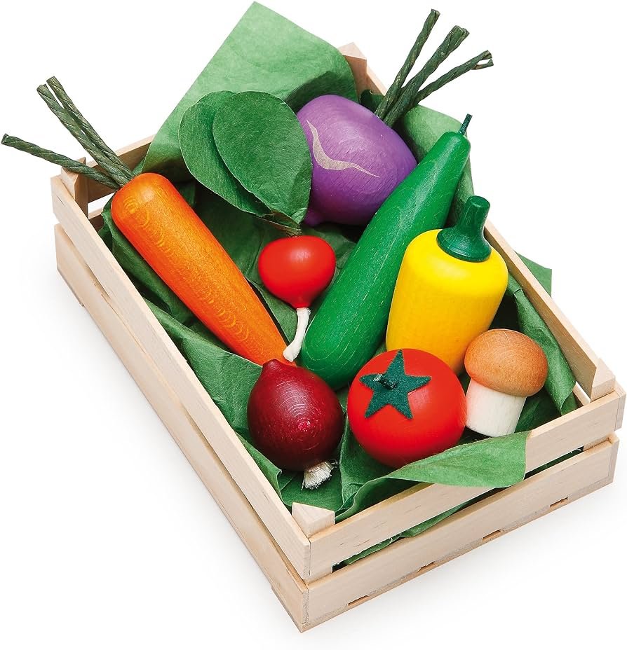 Erzi wooden play food vegetables large set