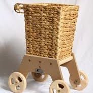 QToys wicker shopping cart close