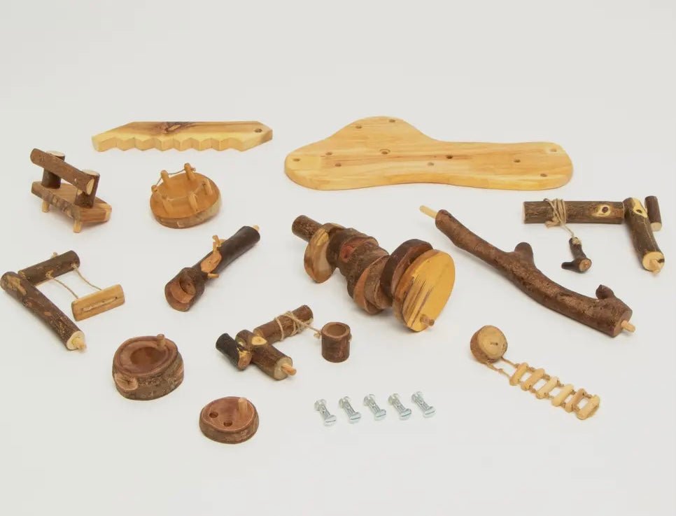 Wood build a treehouse toy parts