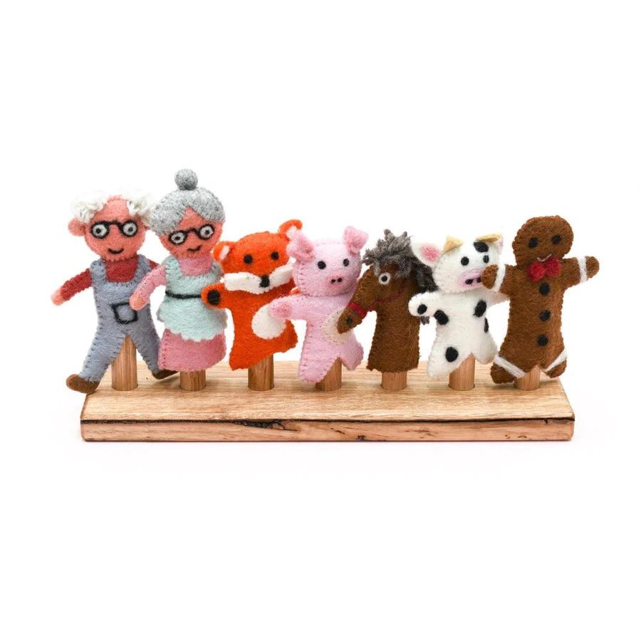 Gingerbread Man Story Finger Puppet Set